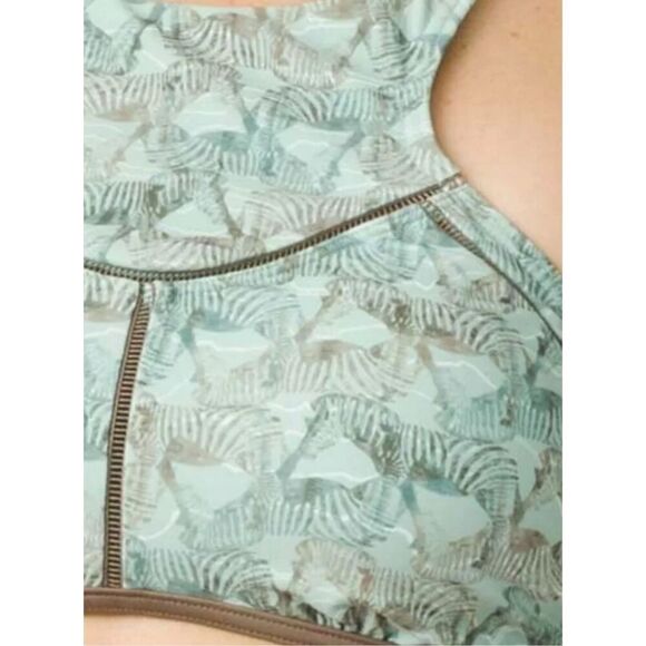 NEW WITH TAGS NEW ‎ 2 piece set prAna SEASIDE SAFARI AZRA ZEBRA RACERBACK TASSEL - Picture 4 of 13